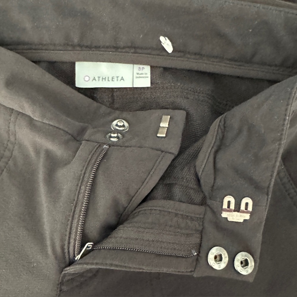 Athleta Wander Black Travel Performance Pants Stretchy Pockets Size 8 Petite - Picture 2 of 10